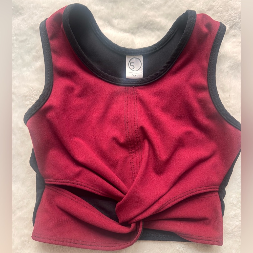 Five Dancewear Child YXL Top red black
